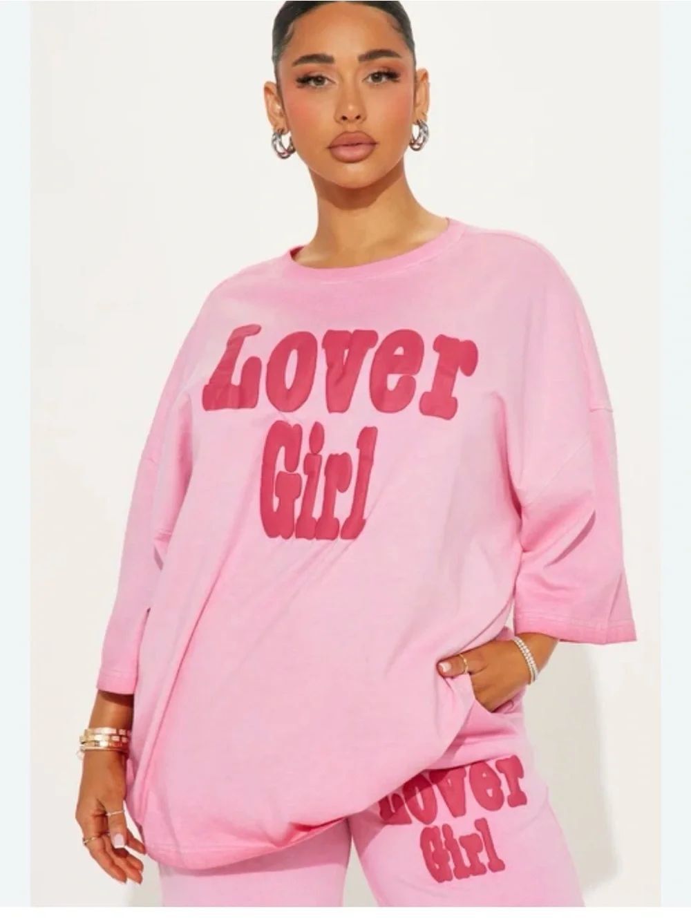 0173 Lover Girl Pink Graphic Tee